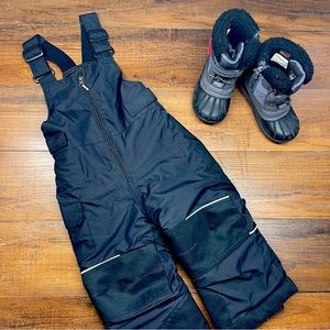 3T Worn 1x •black snow pants • OUTGROWN feature